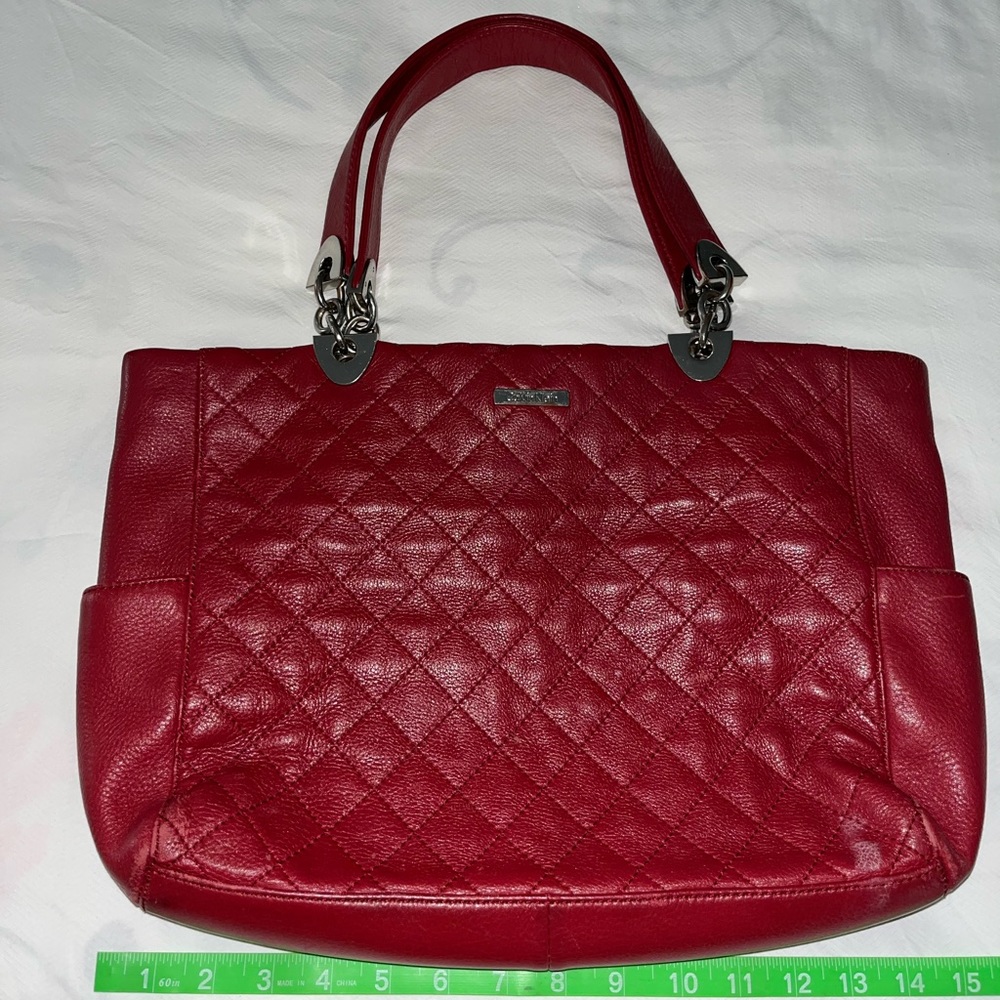 Calvin Klein red quilted bag
